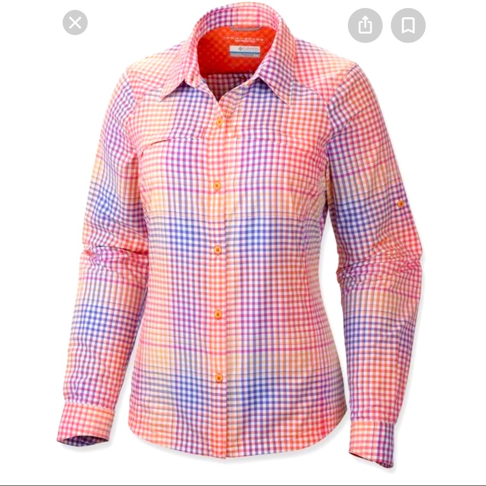 Columbia Omni-Shade Sun Protection Vented Women Shirt. Size S